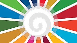 SDG color background. Sustainable Development Goals