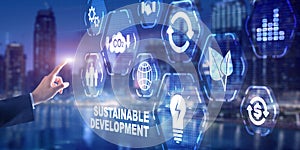 SDG - Sustainable Development Goals. Business Technology concept photo