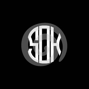 SDH letter logo abstract creative design.
