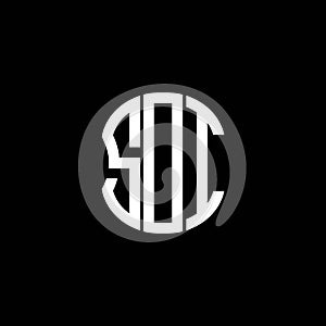 SDI letter logo abstract creative design.