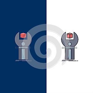 SDK, App, development, kit, programming Flat Color Icon Vector