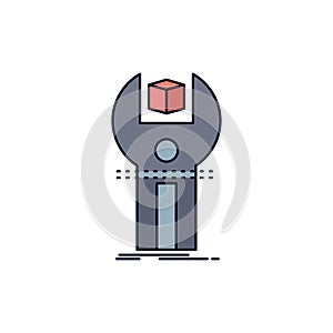 SDK, App, development, kit, programming Flat Color Icon Vector