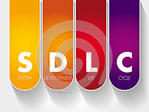 SDLC - System Development Life Cycle acronym, business concept background