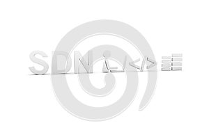 SDN concept white background