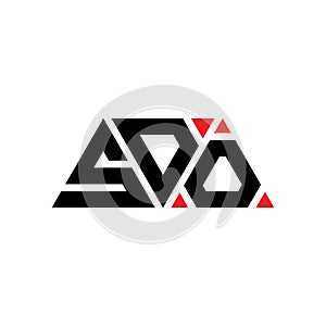 SDO triangle letter logo design with triangle shape. SDO triangle logo design monogram. SDO triangle vector logo template with red