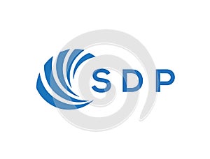 SDP letter logo design on white background. SDP creative circle letter logo