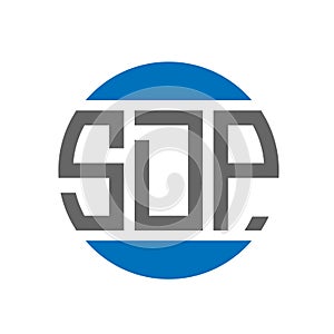 SDP letter logo design on white background. SDP creative initials circle logo concept. SDP letter design