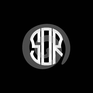 SDR letter logo abstract creative design. photo