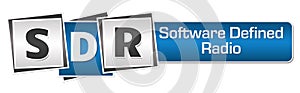 SDR - Software Defined Radio Blue Grey Squares Bar photo
