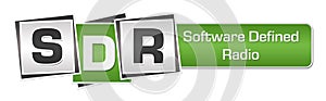 SDR - Software Defined Radio Green Grey Squares Bar photo