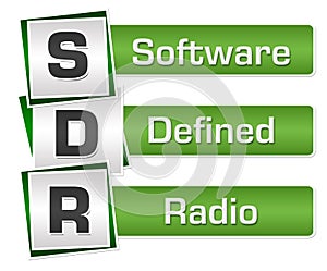 SDR - Software Defined Radio Green Grey Squares Vertical