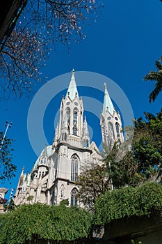 Se Cathedral in downtown Sao Paulo in Brazil