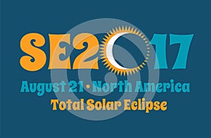 SE2017 typography design for solar eclipse photo