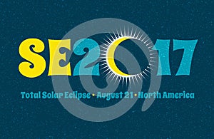 SE2017 typography design for solar eclipse