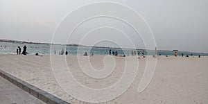 Sea beach in abu dhabi corniche