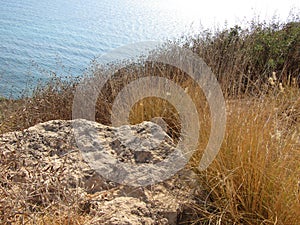 The sea above Rosh Hanikra Israel