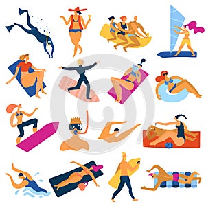 Sea Activities Icons Set