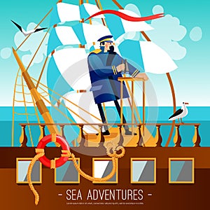 Sea Adventures Cartoon Illustration