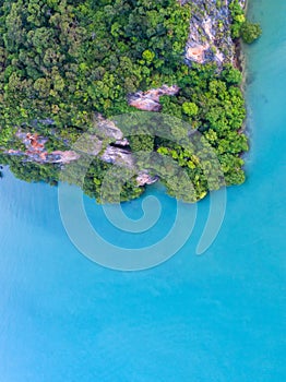 Sea aerial view,Top view,amazing nature background.The color of