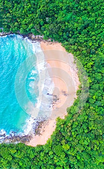 Sea aerial view,Top view,amazing nature background.The color of