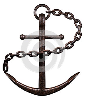 Sea Anchor on White