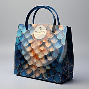 Seashell Scales Gift Bag: Indigo And Amber Inspired By Simone Bianchi photo