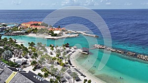 Sea Aquarium At Willemstad In Netherlands Curacao.