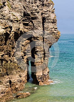 Sea arch near Bossiney Haven cove, Cornwall