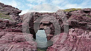 Sea arch tourist attraction at Tickle Cove