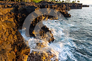 Sea Arches Along The Rugged Volcanic Shoreline