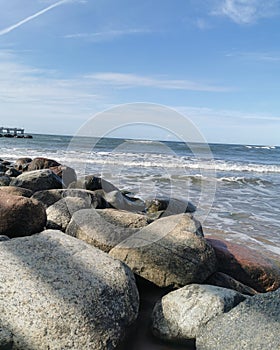 sea  balticsea  stone  wave
