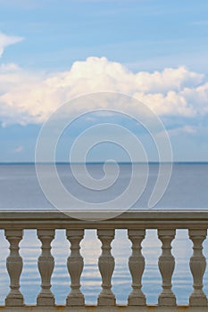 Sea balustrade photo