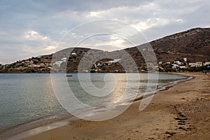 Sea bay of Chora town on Ios Island.