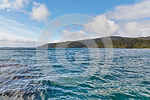 Sea bay landscape in Rakiura New Zealand