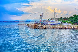 Port of Nea Potidea, Chalkidiki, Greece photo