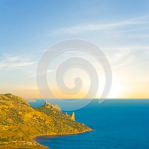 sea bay at the sunset