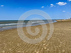 Sea beach blue sky North Sea