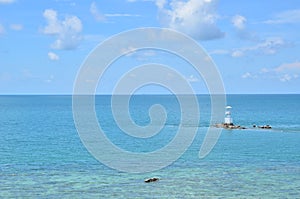 Sea beach blue sky sand sun daylight