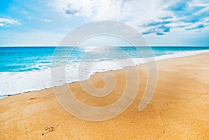 Sea beach blue sky sand sun daylight relaxation landscape