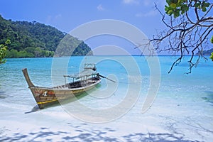 Sea beach boat ship surin island thailand