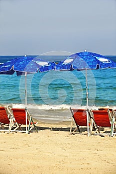 Sea beach and chairs