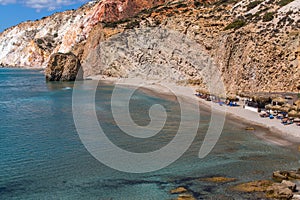 Sea beach in Milos island, Greece