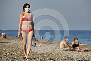 Sea beach during the pandemic of Covid-19