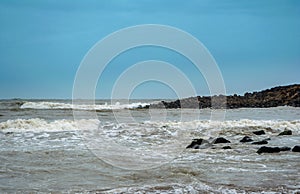 Sea beach of somnath temple of somenath Gujarat