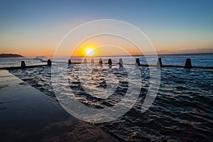 Sea Beach Tidal Pool Waves Sunrise