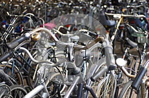 A sea of bicycles