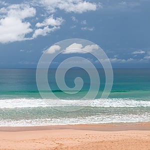 Sea and blue sky background