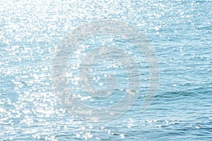 Sea blurred background with glare