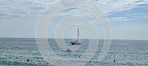 The Sea and the Boat at Penzance, Cornwall, UK