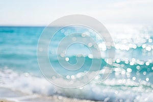 Sea bokeh blur background photo